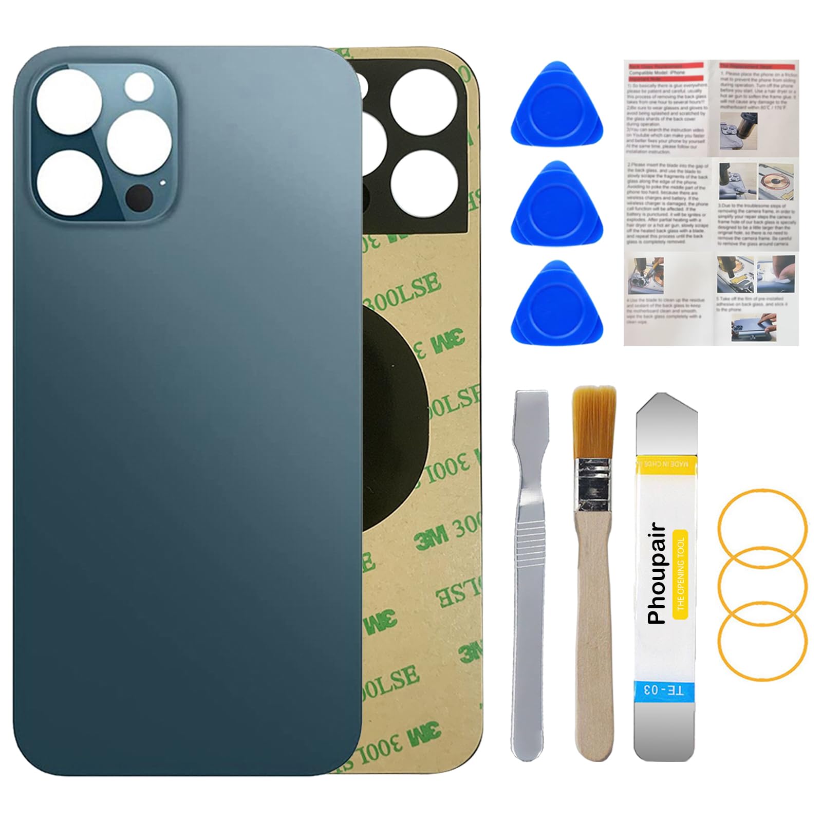 Amazon.com: Phoupair Rear Back Glass Replacement for iPhone 12 Pro